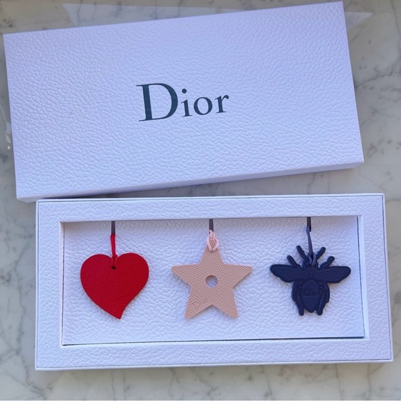Dior Leather Bag Charms Gift Set NIB - Picture 1 of 5